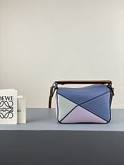 Loewe Puzzle Bag In Calfskin Navy Blue/Purple – 18x12.5x8 cm - 5