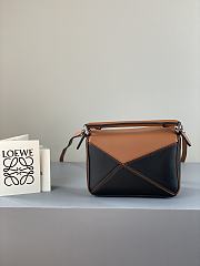 Loewe Puzzle Bag In Calfskin Black/Brown – 18x12.5x8 cm - 6