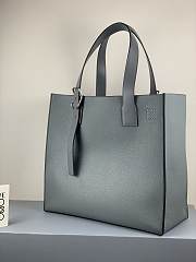 Loewe Buckle Tote Handbag Embossed Anagram Light Blue – 36x33x17 cm - 3