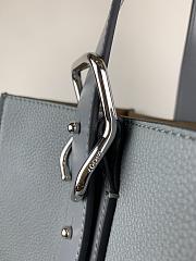 Loewe Buckle Tote Handbag Embossed Anagram Light Blue – 36x33x17 cm - 4