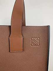 Loewe Buckle Tote Handbag Embossed Anagram Brown – 36x33x17 cm - 2