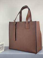 Loewe Buckle Tote Handbag Embossed Anagram Brown – 36x33x17 cm - 3