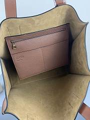 Loewe Buckle Tote Handbag Embossed Anagram Brown – 36x33x17 cm - 4