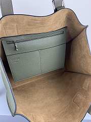 Loewe Buckle Tote Handbag Embossed Anagram Green – 36x33x17 cm - 2