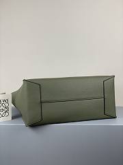 Loewe Buckle Tote Handbag Embossed Anagram Green – 36x33x17 cm - 4