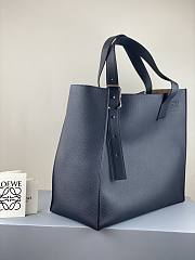 Loewe Buckle Tote Handbag Embossed Anagram Navy Blue – 36x33x17 cm - 4