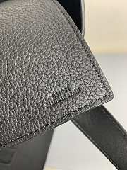 Loewe Buckle Tote Handbag Embossed Anagram Black – 36x33x17 cm - 2