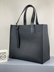 Loewe Buckle Tote Handbag Embossed Anagram Black – 36x33x17 cm - 4