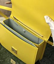 Loewe Goya Mini bag in silk calfskin Yellow – 18.5x12.5x6 cm  - 3