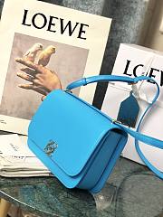 Loewe Goya Medium bag in silk calfskin Cyan – 23x15x6.5 cm - 6