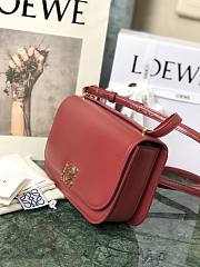 Loewe Goya Mini bag in silk calfskin Red – 18.5x12.5x6 cm  - 4
