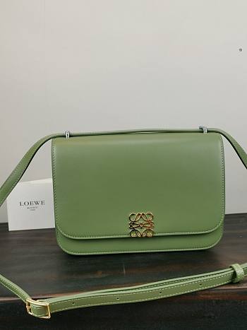 Loewe Goya Mini bag in silk calfskin Avocado Green – 18.5x12.5x6 cm