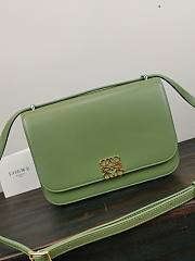 Loewe Goya Mini bag in silk calfskin Avocado Green – 18.5x12.5x6 cm - 5