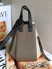 Loewe Hammock Tote Bag In Calfskin Gray White– 29x14x26 cm - 2