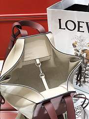 Loewe Hammock Tote Bag In Calfskin Red White – 29x14x26 cm - 2