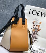 Loewe Hammock Tote Bag In Calfskin Yellow White Black – 29x14x26 cm - 3