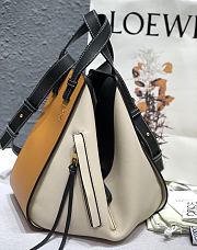 Loewe Hammock Tote Bag In Calfskin Yellow White Black – 29x14x26 cm - 5