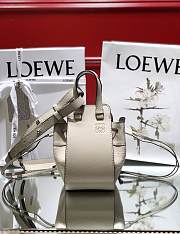 Loewe Hammock Mini Tote Bag In Calfskin White – 19.5x17x11 cm - 4