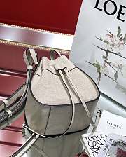 Loewe Hammock Mini Tote Bag In Calfskin White – 19.5x17x11 cm - 3