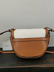 Loewe Small Gate Bag Canvas And Cow Leather White/Brown – 20x19x11 cm - 2