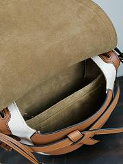 Loewe Small Gate Bag Canvas And Cow Leather White/Brown – 20x19x11 cm - 6