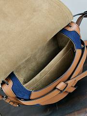 Loewe Small Gate Bag Canvas And Cow Leather Blue/Brown – 20x19x11 cm - 2