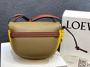 Loewe Small Gate Bag Canvas And Cow Leather Yellow/ Avocado Green – 20x19x11 cm - 2