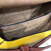 Loewe Small Gate Bag Canvas And Cow Leather Yellow/ Avocado Green – 20x19x11 cm - 6