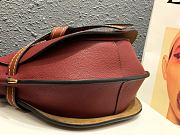 Loewe Small Gate Bag Canvas And Cow Leather Brown/Red – 20x19x11 cm - 4