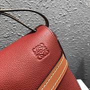 Loewe Small Gate Bag Canvas And Cow Leather Brown/Red – 20x19x11 cm - 6