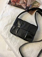 Bottega Veneta Mini Cassette 6 Grid Black - 12×8×4cm cm - 3