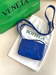 Bottega Veneta Mini Cassette 6 Grid Electric Blue - 12×8×4cm cm - 1