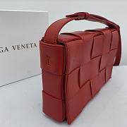 Bottega Veneta Cassette Woven Handbag Red – 23x15x6 cm - 6