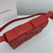 Bottega Veneta Cassette Woven Handbag Red – 23x15x6 cm - 5