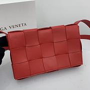 Bottega Veneta Cassette Woven Handbag Red – 23x15x6 cm - 3