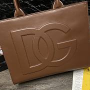 Dolce & Gabbana Calfskin DG Daily Shopper Brown – 36x28.5x13 cm - 5