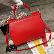 Dolce & Gabbana Sicily Imported cowhide With D&G Logo Bag Red – 25x20x12 cm - 6