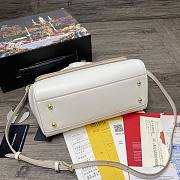 Dolce & Gabbana Sicily Imported cowhide With D&G Logo Bag White – 25x20x12 cm - 2