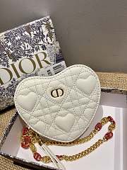 Dior Amour Dior Caro Heart Chain Bag White – 5097 – 11 x 10 x 1.5 cm - 6