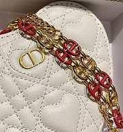Dior Amour Dior Caro Heart Chain Bag White – 5097 – 11 x 10 x 1.5 cm - 5