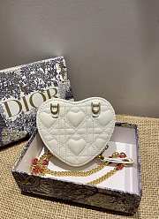 Dior Amour Dior Caro Heart Chain Bag White – 5097 – 11 x 10 x 1.5 cm - 3