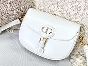 Dior Bobby Bag Black Box Cowhide Plain Weave White – M9319 – 22x17x6 cm - 2
