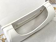 Dior Bobby Bag Black Box Cowhide Plain Weave White – M9319 – 22x17x6 cm - 3