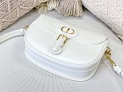 Dior Bobby Bag Black Box Cowhide Plain Weave White – M9319 – 22x17x6 cm - 4
