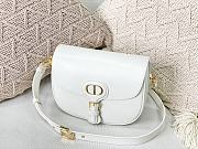 Dior Bobby Bag Black Box Cowhide Plain Weave White – M9319 – 22x17x6 cm - 6