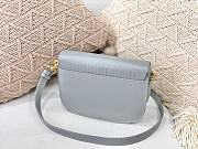 Dior Bobby Bag Black Box Cowhide Plain Weave Grey – M9319 – 22x17x6 cm - 6