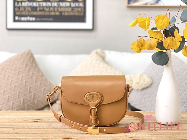 Dior Bobby Bag Black Box Cowhide Plain Weave Brown – M9319 – 22x17x6 cm - 1