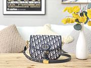 Dior Bobby Bag Embroidery Oblique Blue – M9319 – 22x17x6 cm - 1