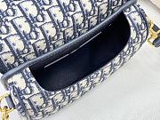 Dior Bobby Bag Embroidery Oblique Blue – M9319 – 22x17x6 cm - 3