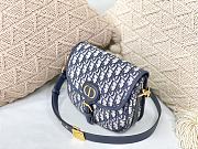 Dior Bobby Bag Embroidery Oblique Blue – M9319 – 22x17x6 cm - 4